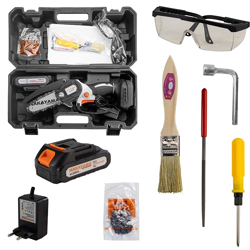 CORDLESS MINI CHAINSAW 20V, BRUSHLESS, BAR 10cm,815gr, 1/4"1.1mm 28links,11m/s,1x2ah - Image 5