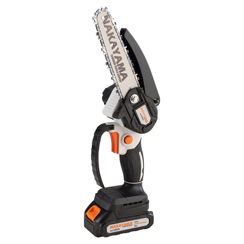 CORDLESS MINI CHAINSAW 21V, BRUSHLESS, BAR 15cm, 825gr, 1/4"1.1m 37links,11m/s,2x2ah - Image 2