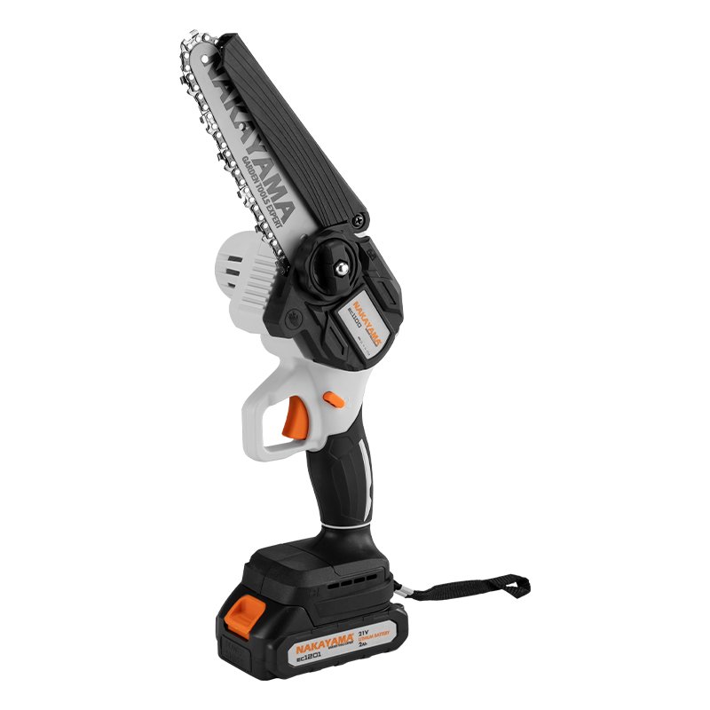 CORDLESS MINI CHAINSAW 21V, BRUSHLESS, BAR 15cm, 1kg,CHAIN 1/4'' 1,1mm 37Links, 10m/s, 2x2Ah Li-Ion - Imagen 2