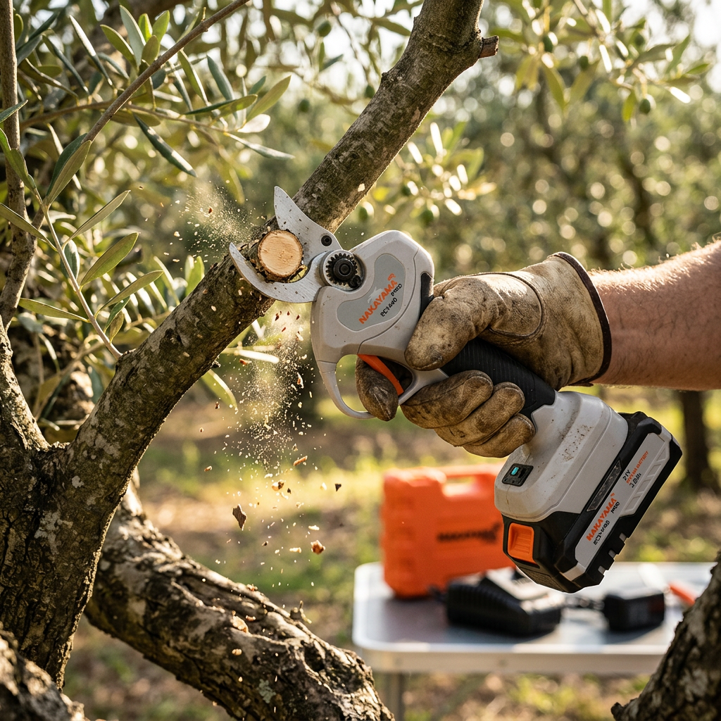 PRUNING BATTERY SHEARS 21V, BRUSHLESS, PROGRESSIVE CUTTING, CAPACITY 0-15/0-40mm,0.9kg, BMC CASE - immagine 4