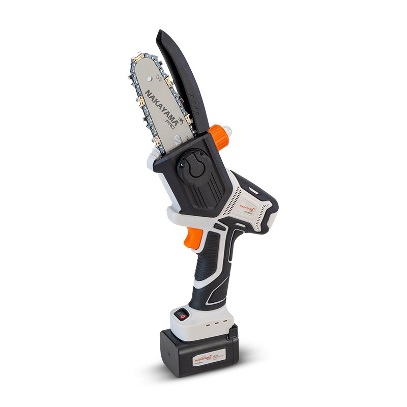 CORDLESS MINI CHAINSAW 16.8V, BRUSHLESS, 880gr, 13cm BAR,CHAIN 1/4" 32Link 8m/s, 2.0Ah Li-Ion, CASE - Imagen 2