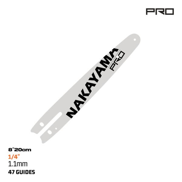 NAKAYAMA PRO EC1521 CHAIN BAR (FOR EC1520) NAKAYAMA PRO 8"(20CM) 1/4''-1.1mm (47 Links)