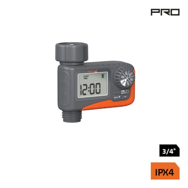 BATTERY WATER TIMER WITH ONE OUTPUT 3/4" ,LCD DISPLAY
