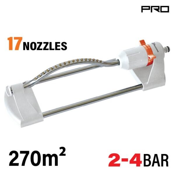 OSCILLATING SPRIKLER, 17 NOZZLES, MAX COVERAGE 270m²