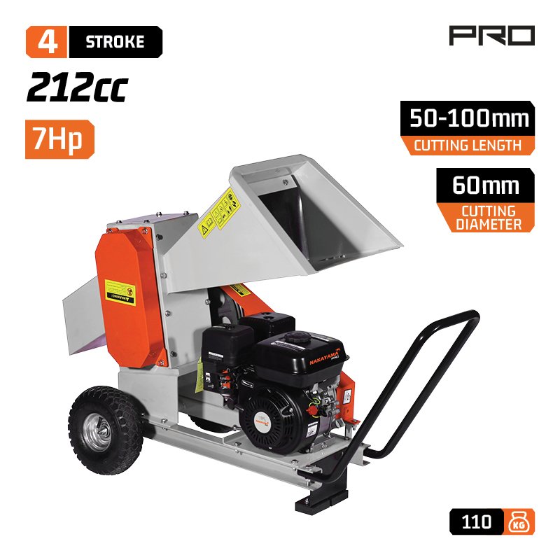 WOOD CUTTING MACHINE FOR FIREWOOD. 7HP, Φ60MM, LENGTH 5-10CM