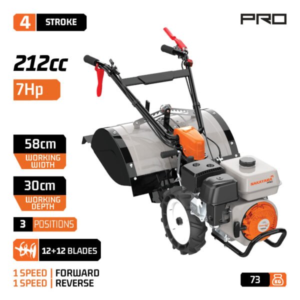 GASOLINE ENGINE TILLΕR,7ΗΡ 212cc, 58CM