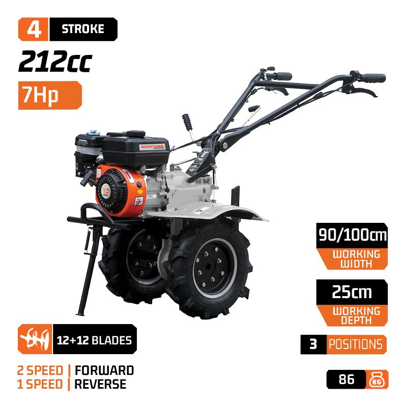 MOTOR CULTIVATOR 2FOR+1 REV 7ΗΡ 90-100cm