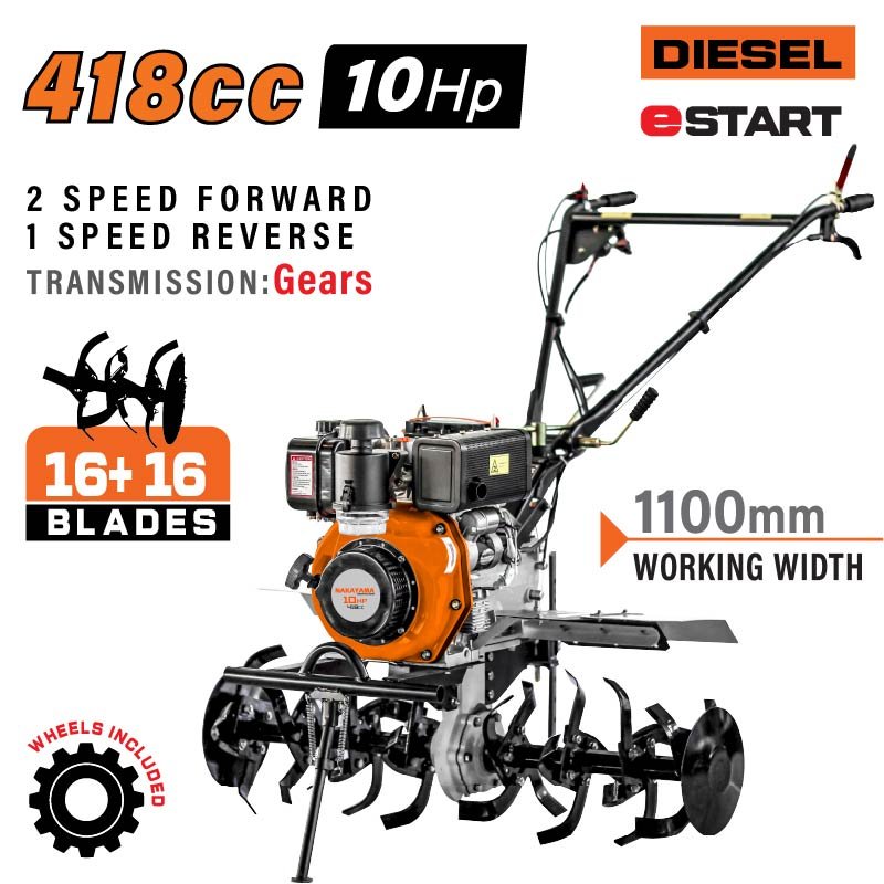 DIESEL TILLER 10HP DIESEL ENGINE,ELECTIC START