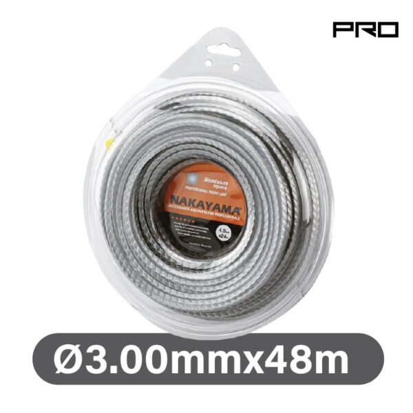 NYLON THREAD Aluminium Square 3.00mm x 48m