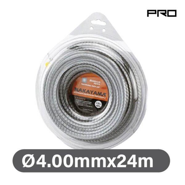 NYLON THREAD Aluminium Square 4.00mm x 24m