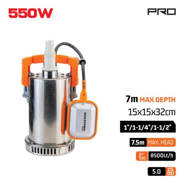 CLEAN WATER PUMP INOX 550W
