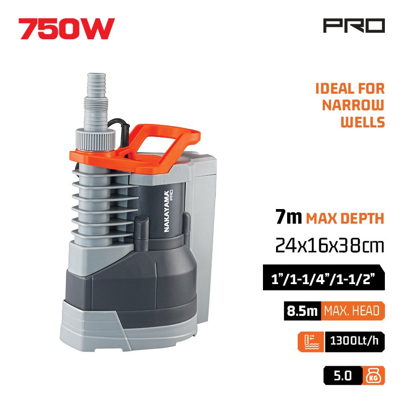 CLEAN WATER PUMP WITH FLOTER 750W