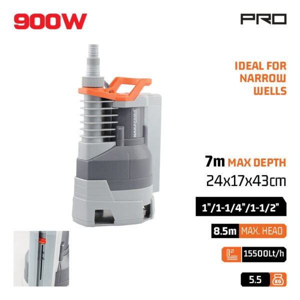 DIRTY WATER PUMP WITH BUILT -IN FLOATER SWITCH 900W