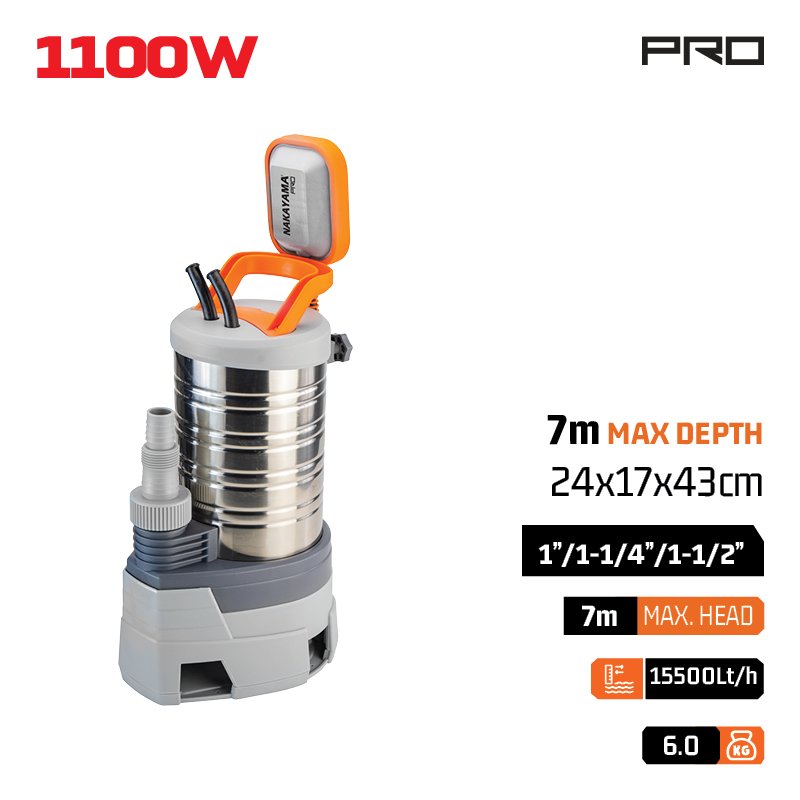 DIRTY WATER PUMP INOX/PLASTIC 900W
