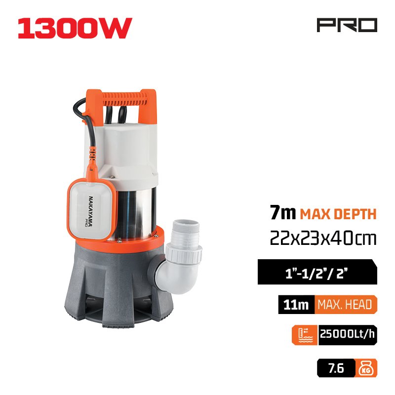 DIRTY WATER PUMP INOX 1300W