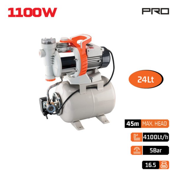 GARDEN PUMP WITH TANK 24Lt