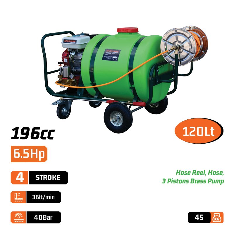 4STROKE GASOLINE SPRAYER 6.5hp , 160lt
