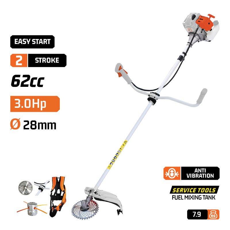 GASOLINE BRUSH CUTTER 72CC, 3,8ΗΡ, 28mm SHAFT