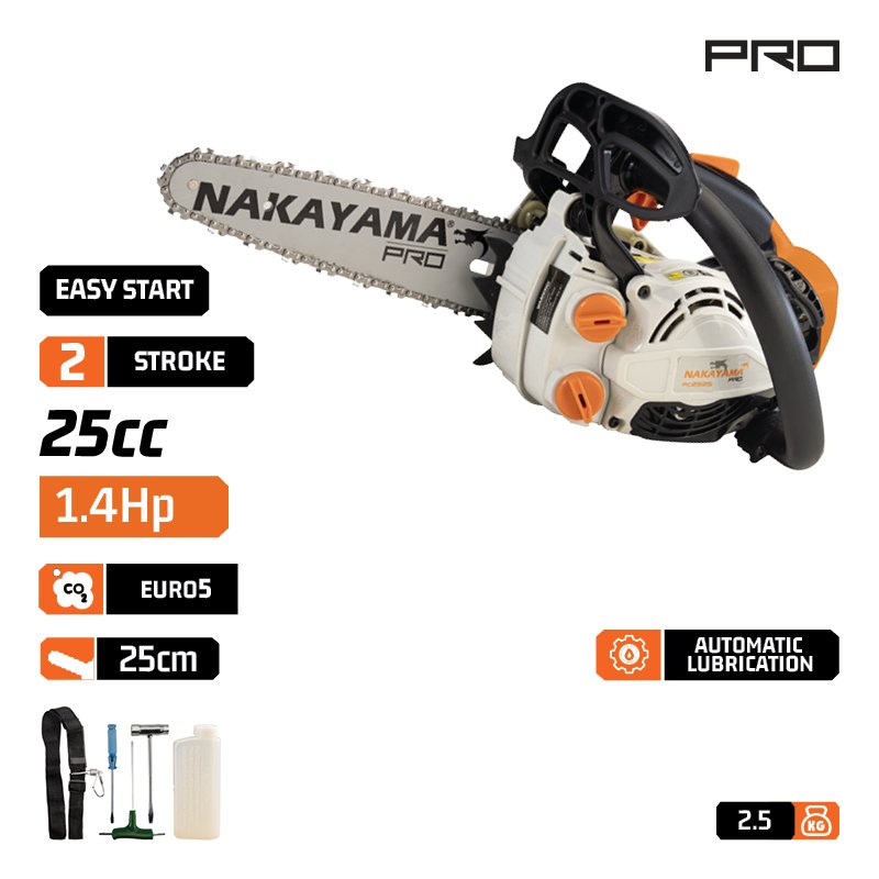 GASOLINE CHAIN SAW 25cc/ 1,4Hp, BLADE 25cm 1/4''x1,4mm/56, 2,5Kg