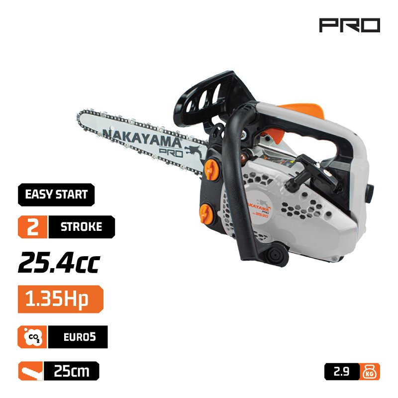 GASOLINE CHAIN SAW 1,35HP, 25.4cc