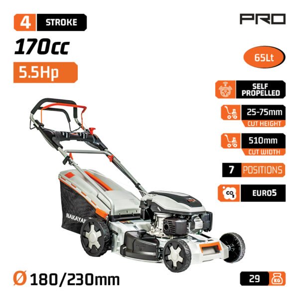 GASOLINE LAWN MOWER 5,5HP 170cc