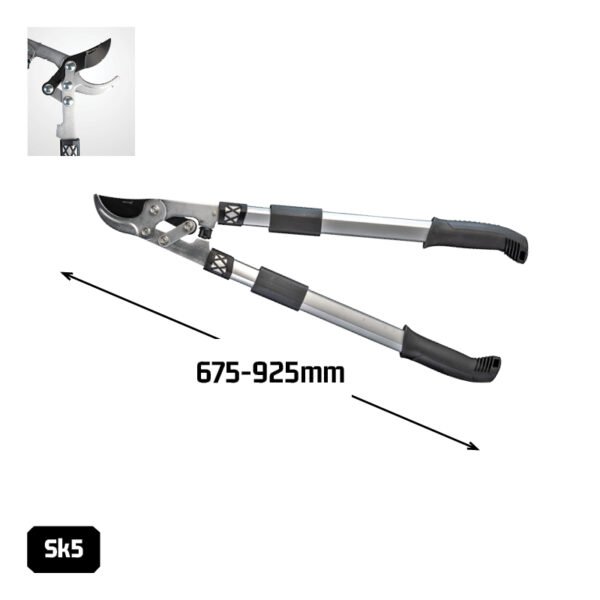 GEAR FUNCTION BYPASS LOPPER, SK-5 HIGH CARBON STEEL BLADE WITH TEFLON COATED TELESCOPIC ALUMINUM