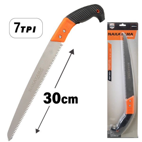 PRUNNING SAW, STRAIGHT BLADE, 300mm - 8TPI 1.0mm 3 ANGLE TEETH AMD TWO COMPONENT HANDLE