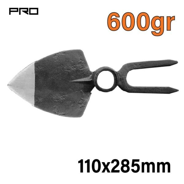 2 PRONG DOUBLE HEART HOE HEAD 110*285mm 0,6Kg
