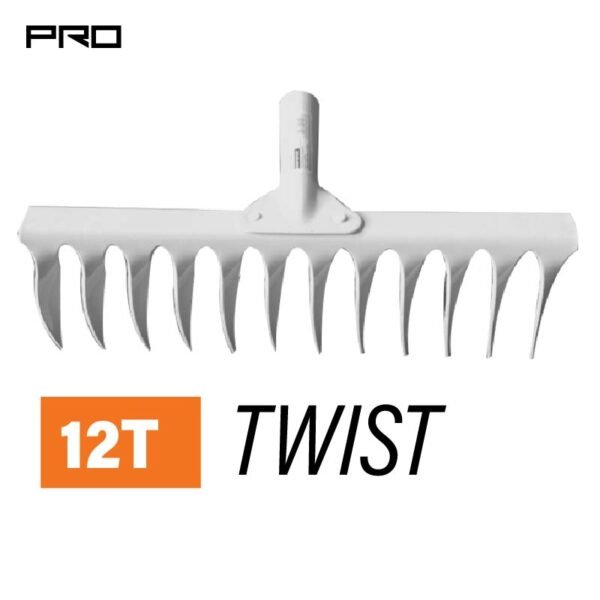TWIST METAL RAKE WITH 12 TEETH