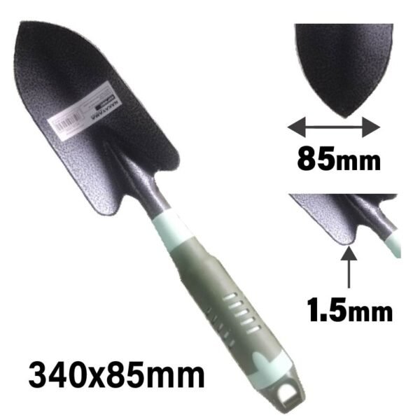 METALL TROVEL WITH PLASTIC HANDLE