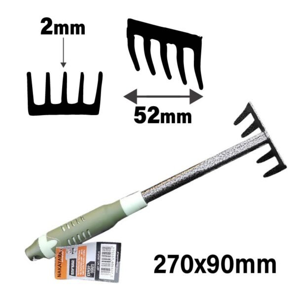 METAL RAKE WITH PLASTIC HANDLE
