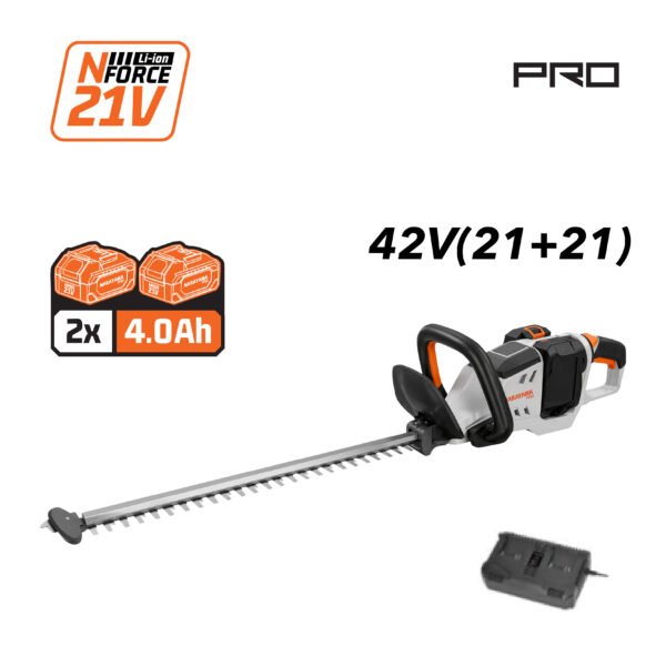 NAKAYAMA PRO EC1717X44 CORDLESS HEDGETRIMMER BRUSHLESS 42V(21+21), Li-Ion, 60cm,ROTATING HANDLE 90°,