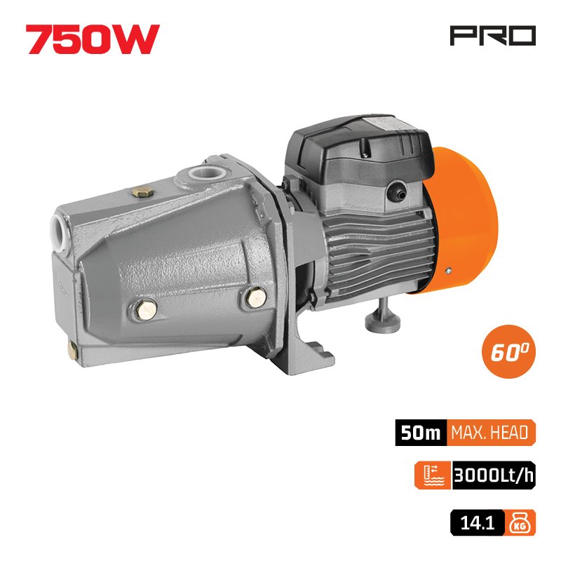JET SURFACE WATER PUMP 750W, 50m, 3000L/h