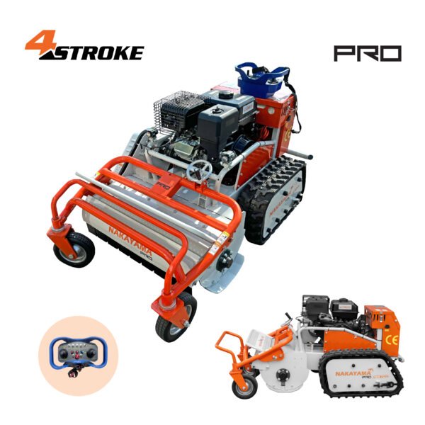 REMOTE CONTROLLED FLAIL LAWN MOWER 8.6KW GASOLINE, WITH 48 HAMMERS,CUT. WIDTH 70c